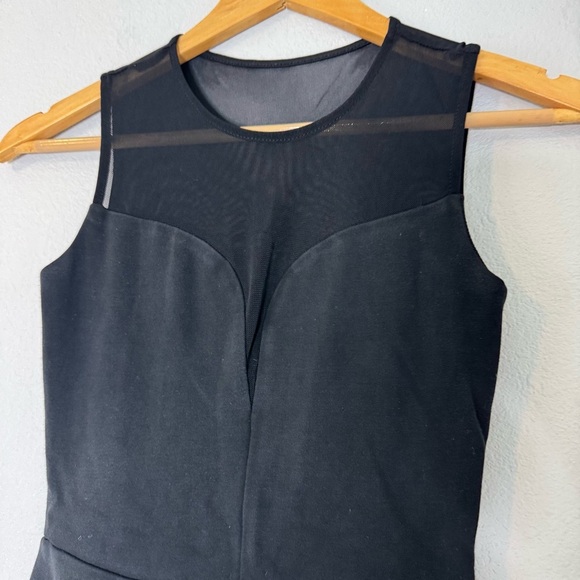 bebe Black Mesh Detail Cocktail Dress XXS - Picture 9 of 11